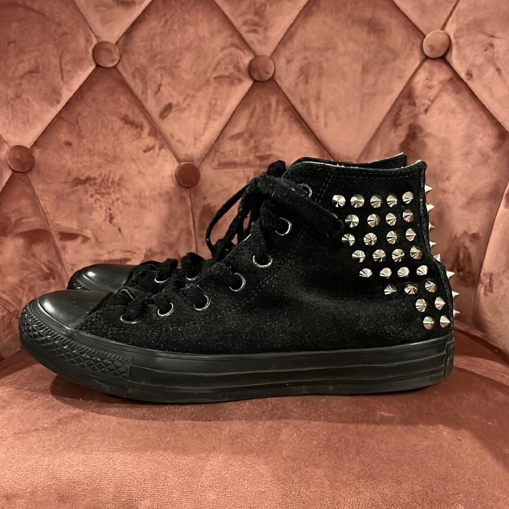 CONVERSE  studded leather high tops